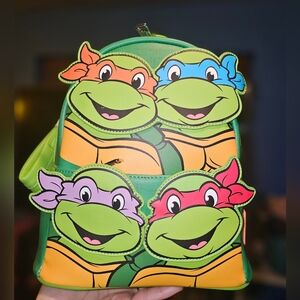 Brand New! Loungefly Teenage Mutant Ninja Turtles Mini Backpack 💚